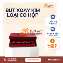 Bút xoay kim loại có hộp
